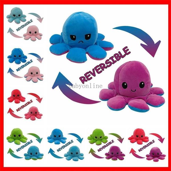 

reversible flip ocs plush toys 10*20cm stuffed animals cute flipped ocs doll double-sided expression ocs dhl shippin