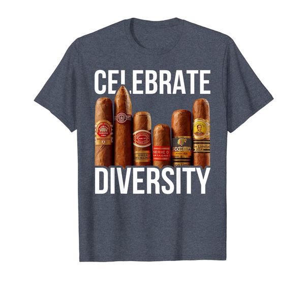

celebrate diversity smoke cigars t-shirt, White;black