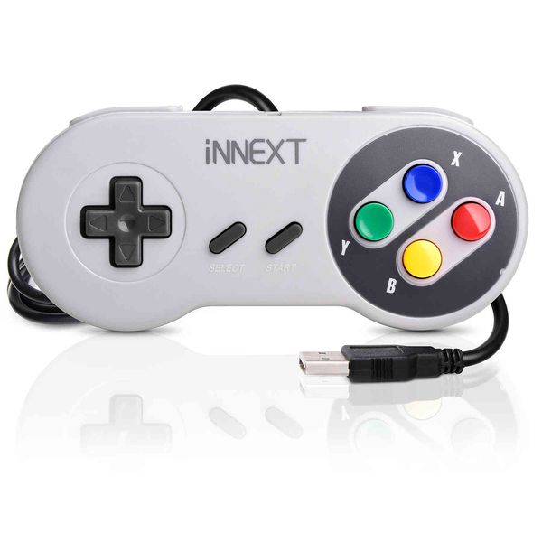 Gamepad USB da 2 pezzi Controller di gioco super sensibile cablato Classico SNES Joypad Raspberry Pi gioco Joystick per computer Windows PC