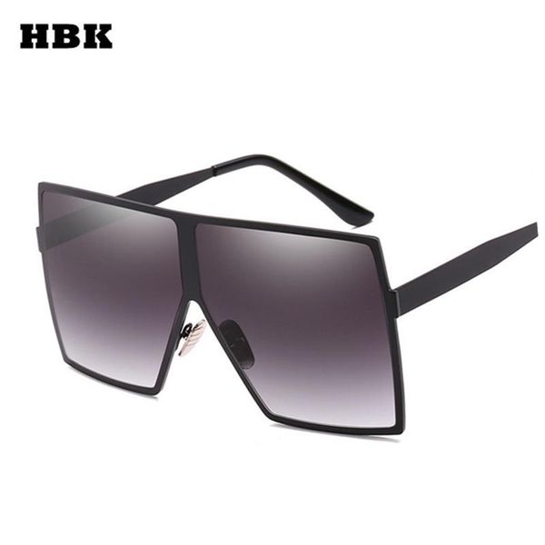 

reflective coating hbk designer men square oversized women sun sunglasses vintage metal fashion mirror glasses rwbnm, White;black