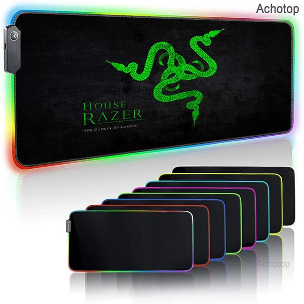 

mouse pads & wrist rests diy razer rgb pad colorful gaming mousepad computer large with backlight keyboard