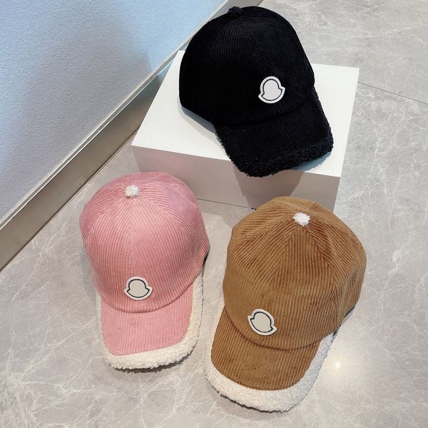 

baseball caps fashion bucket hat corduroy lambs wool patchwork design for man woman ball cap 3 color quality, Blue;gray