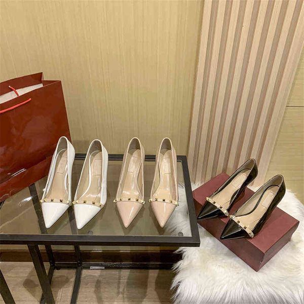 

2021 wmens designer rivet high heel cat dr shoes luxury crystal princ sandals banquet wedding work dres shoe 35-41, Black