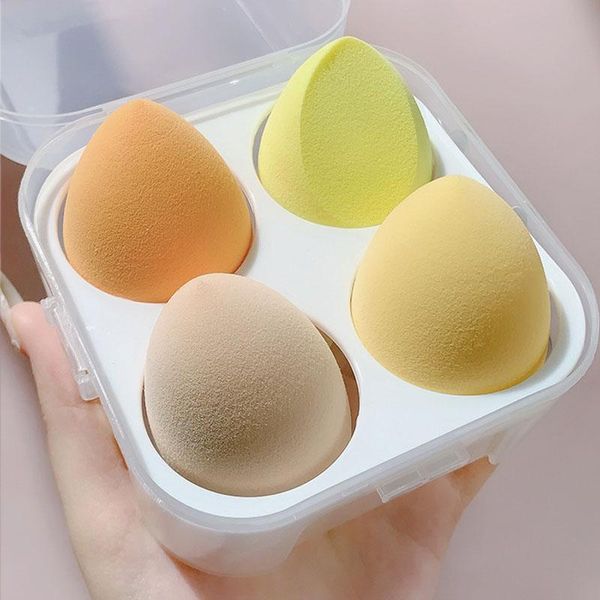 

sponges, applicators & cotton 4 storage boxes of beauty puff eggs,