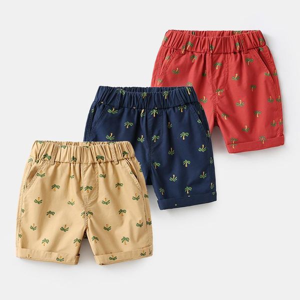

shorts 2021 summer kids boy girl print fish coconut tree stripe pants loose army kid clothes toddler baby children clothing, Black