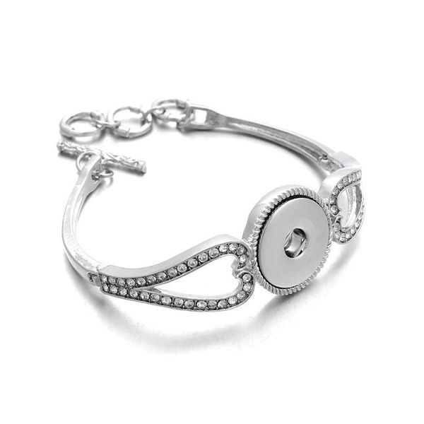 

snap button bracelet&bangles silver plated bracelet charm bracelets 18mm snap buttons jewelry new jllaoa, Golden;silver