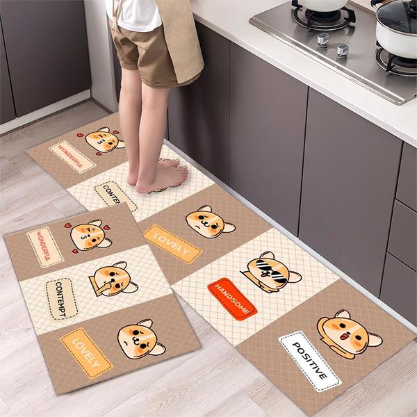 

carpets fashionable simple nordic stylewaterproof kitchen floor mat household carpet long strip door modern home decor