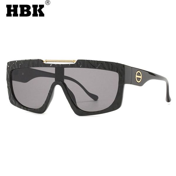 

sunglasses hbk fashion one piece women men oversized big gradient lens modern leopard tea for male ladies uv400 driving, White;black