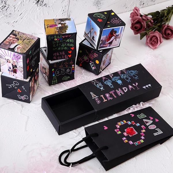 

gift wrap diy explosion surprise po box creative scrapbook love memory