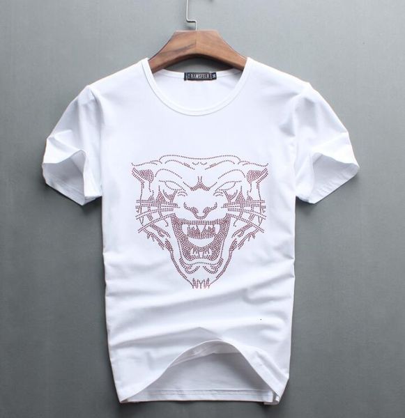 

2021 new summer t-shirt fashion men's 100% cotton tees 0xw9, White;black