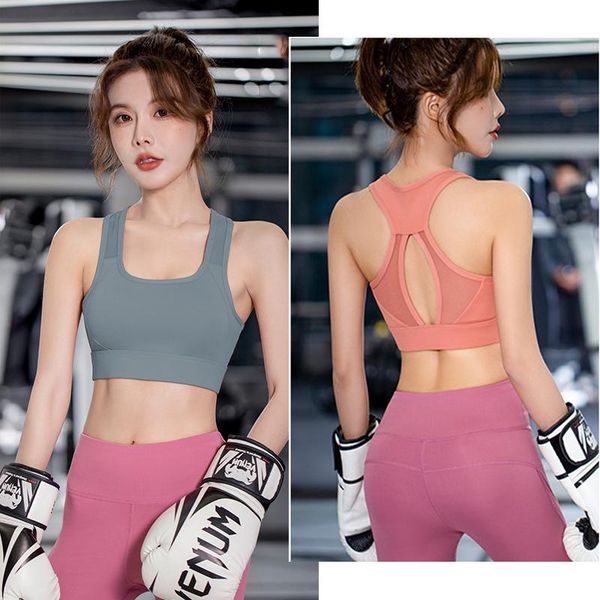 

yoga outfit women running sports bra mesh breathable medium supports fitness activity bras quick-dry compression workout