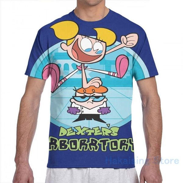 

men's t-shirts dexter and dee graphic dexters laboratory men t-shirt women all over print girl t shirt boy tees short sleeve tshirts, White;black
