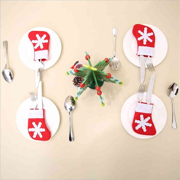 

christmas decorations decoration socks mini tableware set knife and fork