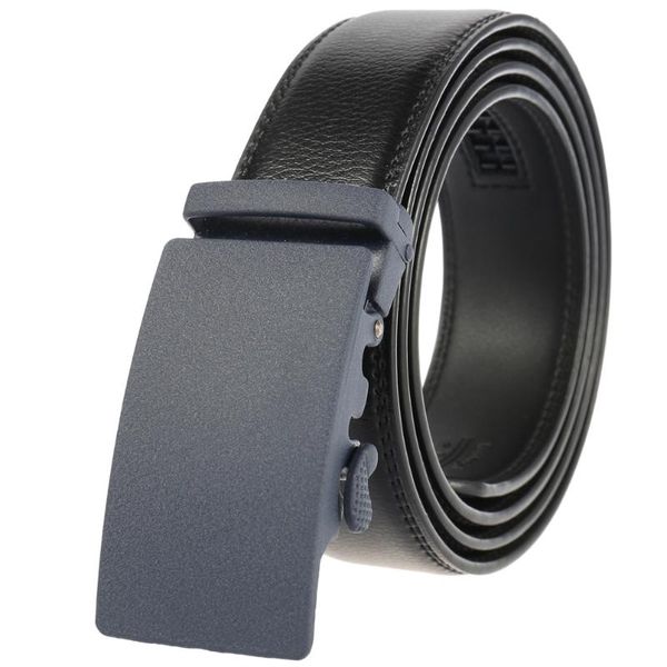 

belts fange men belt leather automatic buckle male fashion jeans chain stretch solid luxury bland black fg381-24, Black;brown