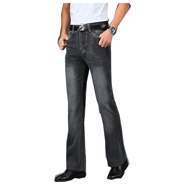 

men's jeans flared classic designer loose leg motorcycle 2021, Blue