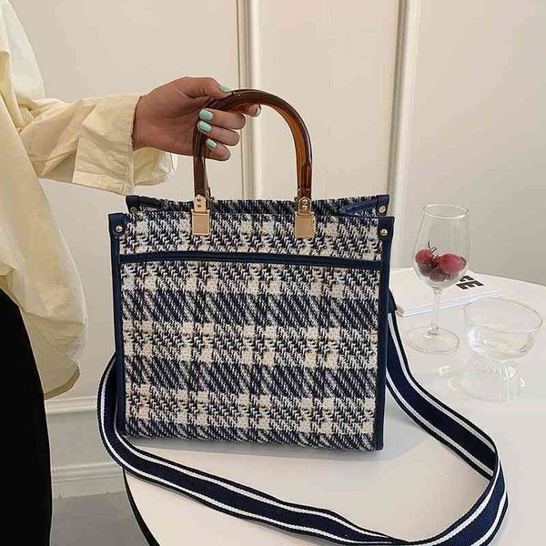 

75% off handbag factory store july women's portable canvas lattice one shoulder