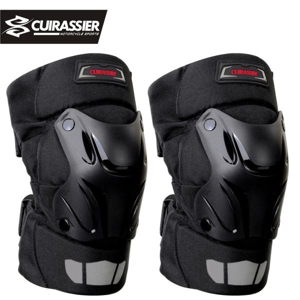 

elbow & knee pads cuirassier motorcycle protection guards k01 mx racing off road protective kneepad motocross brace protector motorbike, Black;gray