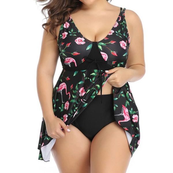 

women's swimwear women plus size swimsuit printing skirt bathing suits fashionable comfortable for summer swimming beach hrt4, White;black