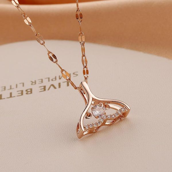 

chains dolphin necklace pendant rose gold, Silver