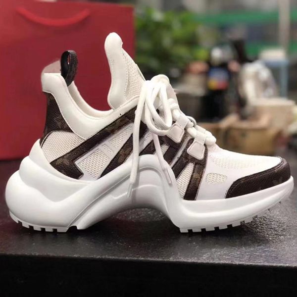 

archlight flat platform shoes women sneakers mixed colors lace-up round toe height increasing breathable shallow zapatillas mujer with box, Black