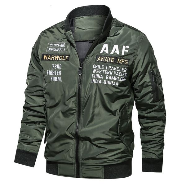 

2021 new plus size men jackets stand collar air force pilot coat tactical men's autumn warm casual flight jacket 78wq, Black