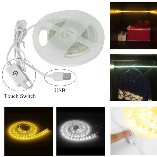 

boruit led cabinet lights 1m 60 led light strips for kitchen cupboard closet home decor night lights