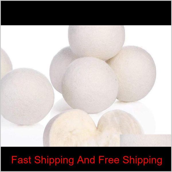 

2019 new wool dryer balls premium reusable natural fabric softener 2.75inch 7cm static reduces helps dry clothes in qyledt bdebaby