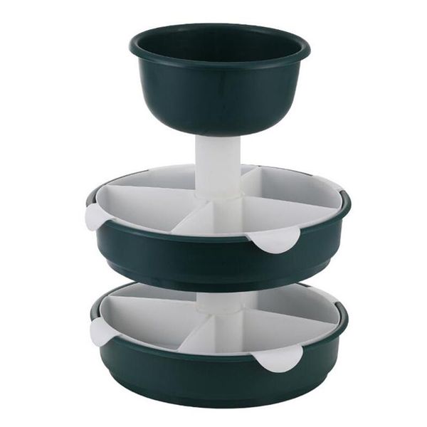 

storage baskets 3 layer revolving fruit plate drain basket kitchen classified turntable vegetable drainer organizer