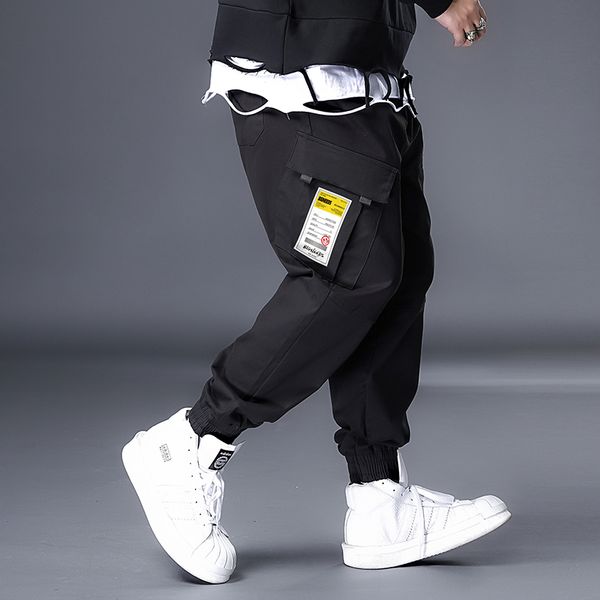

2021 new plus 7xl 6xl xxxxl joggers men black man sweatpants streetwear casual elastic waist male trouser o9gl
