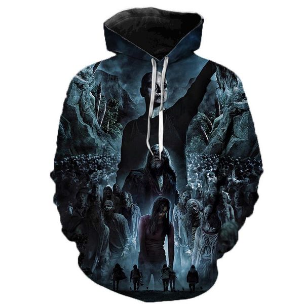 

men's hoodies & sweatshirts fashion sweatshirt men / women 3d print the outerwear hooded spring, Black