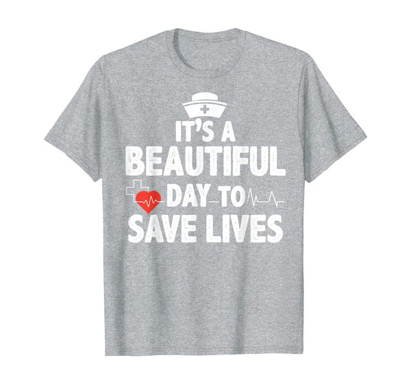 

Funny Beautiful Day To Save Lives Ambulance ER MD ECG Tee, Mainly pictures