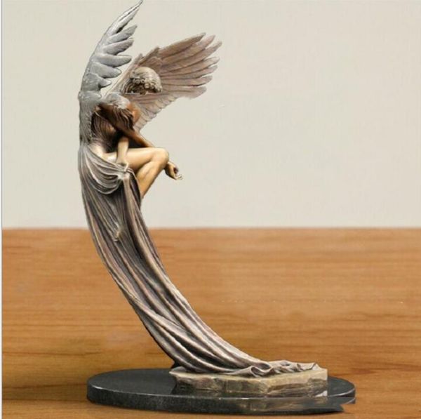 Kits de ferramentas de reparo Decoração de resina de anjo de redenção criativa Memorial e estátua