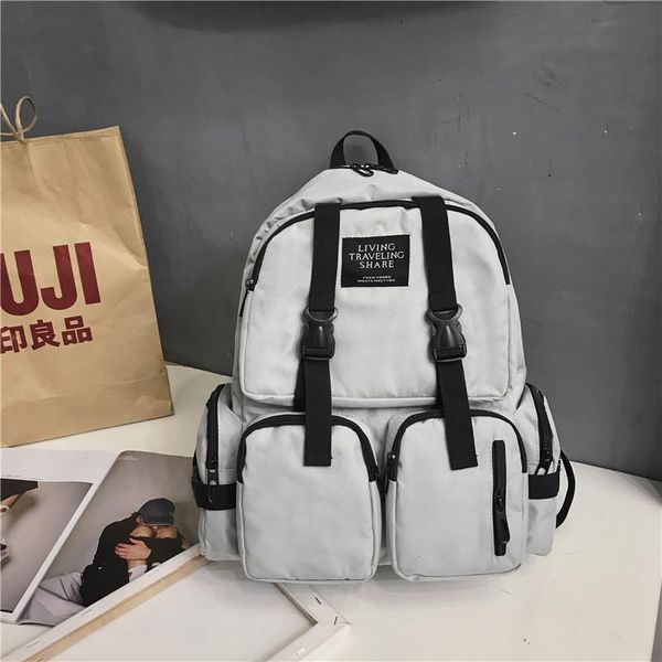 

backpack female korean version of harajuku student large capacity multifunctional leisure computer bag all-match school package