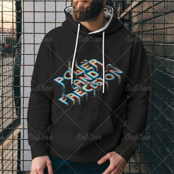 

men's hoodies & sweatshirts classic letters print long sleeve pocket sports pullover men round neck loose breathable hoodie drawstr cu, Black