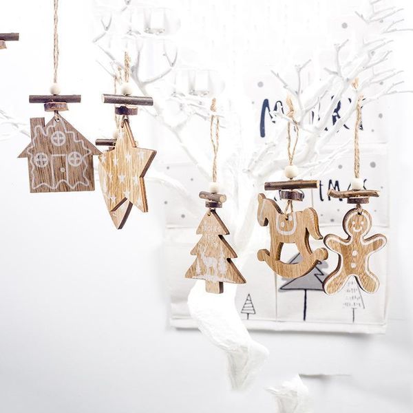 

christmas decorations navidad doll tree wooden pendants ornaments for home noel 2021 party year hanging pendant1