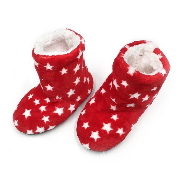

slipper children indoor slippers shoes winter kids boys girls house star boot socks home soft plush warm cute christmas gift, Black;grey