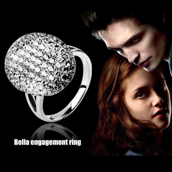 

wedding rings charm vampire bella crystal ring engagement s925 sliver jewelry valentine gift, Slivery;golden