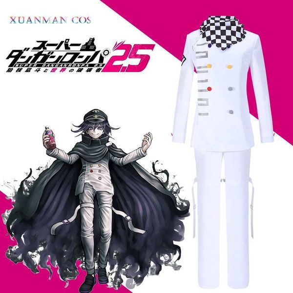 V3 dingronpa Kokichi Ouma cosplay beyaz üniformalı Cadılar Bayram