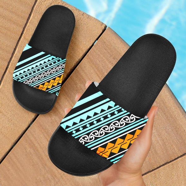 

forudesigns women casual slippers african tribe printed home bathroom sandal shoes flats female flip flop for woman 2021 spring, Black
