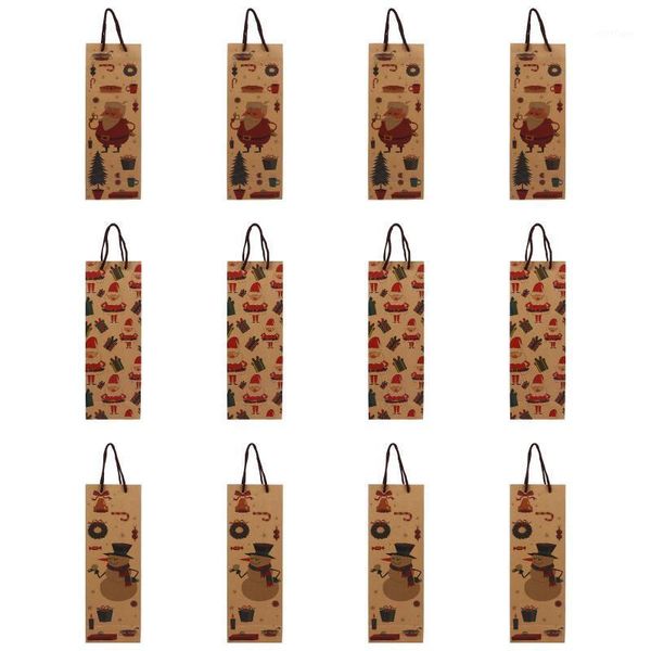 

christmas decorations 12pcs cases stylish gift pouches elements bottle bags