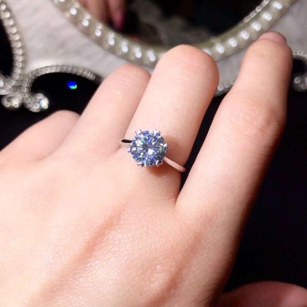 

cluster rings stylish crackling moissanite gemstone ring with silver, Golden;silver