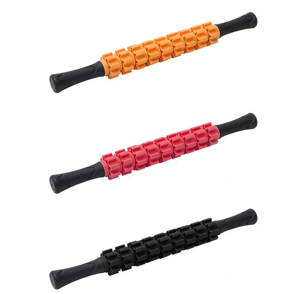 

9-wheel anti cellulite massager stick trigger point stick body foot face leg slimming massage yoga gym muscle relax roller stick
