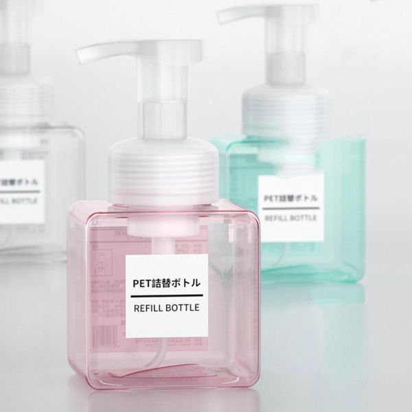 

storage bottles & jars 250ml petg mousse foaming bottle cosmetic refillable for face wash shampoo foam square