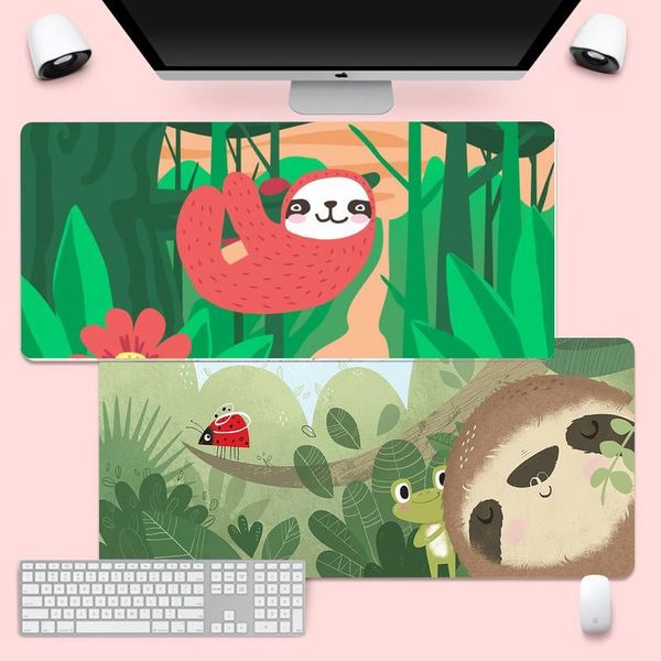 

mouse pads & wrist rests sloth cute animals unique deskpad game mousepad gaming xl large gamer keyboard pc desk mat computer tablet