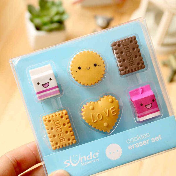 

s goss creative boxed milk biscuit eraser set student stationery prize