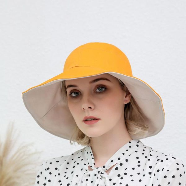 

2021 spring and summer new style, big eaves, foldable, uv blocking, cotton, fisherman hat, trendy, solid color, Blue;gray