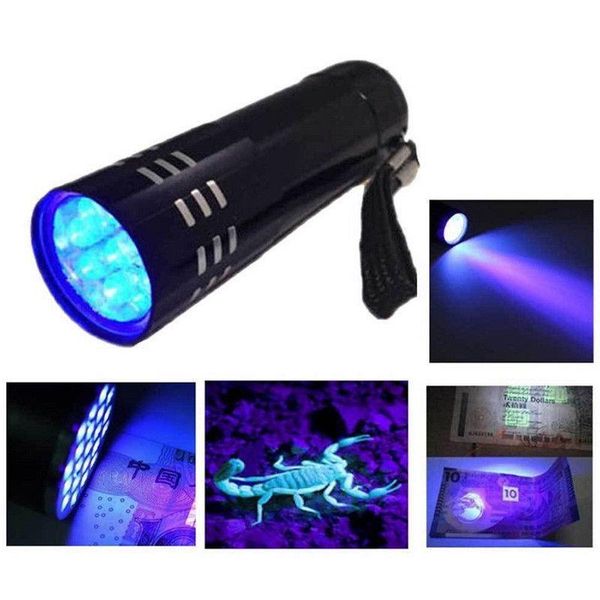 

other lighting bulbs & tubes led lamp blue/red/black flash light for outdoor camping uv powered by battery adventure