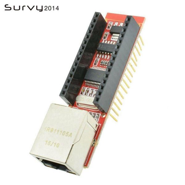 

integrated circuits 1pcs enc28j60 ethernet shield v1.0 compatible nano 3.0 rj45 webserver module