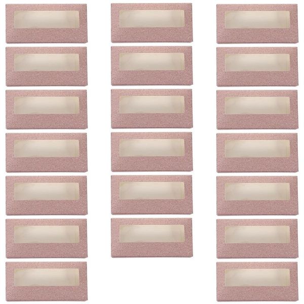

false eyelashes 20pcs empty eyelash boxes glitter paper lash box packaging storage