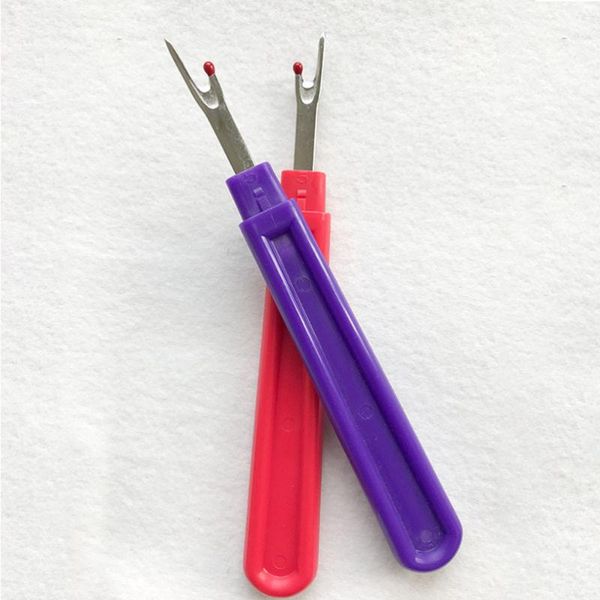 

sewing notions & tools 12pcs large size seam rippers handy stitch with handle and cover for crafting (random, Black